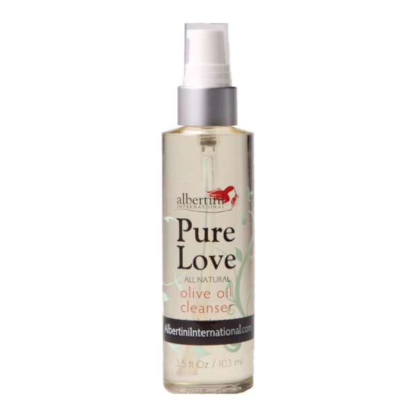 A bottle of pure love body oil.