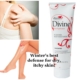 A picture of a woman 's legs and a tube of lotion.